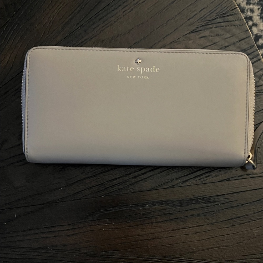 Kate Spade Light Beige Zip-Around Wallet